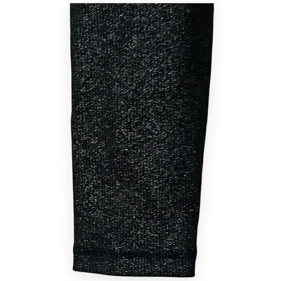 gb girls leggings M black sparkle sparkly silver medium EUC pocket​ - Picture 2 of 7